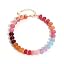 colorful Natural Stone Beaded Bracelets for Women, Boho Handmade Gemstone Bracelet, Stackable Summer Beach Jewelry