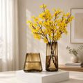 Nordic Amber Glass Vase Set – Modern Decorative Flower Vase for Home Décor, Table Centerpiece & Floral Arrangements
